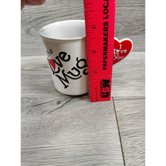 Vintage The Love Mug Cup Red Heart Shaped I Love You Handle-Cute - Picture 5 of 6